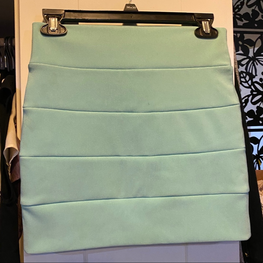 Lovely Day Mint Green Bodycon Bandage Mini Skirt-S